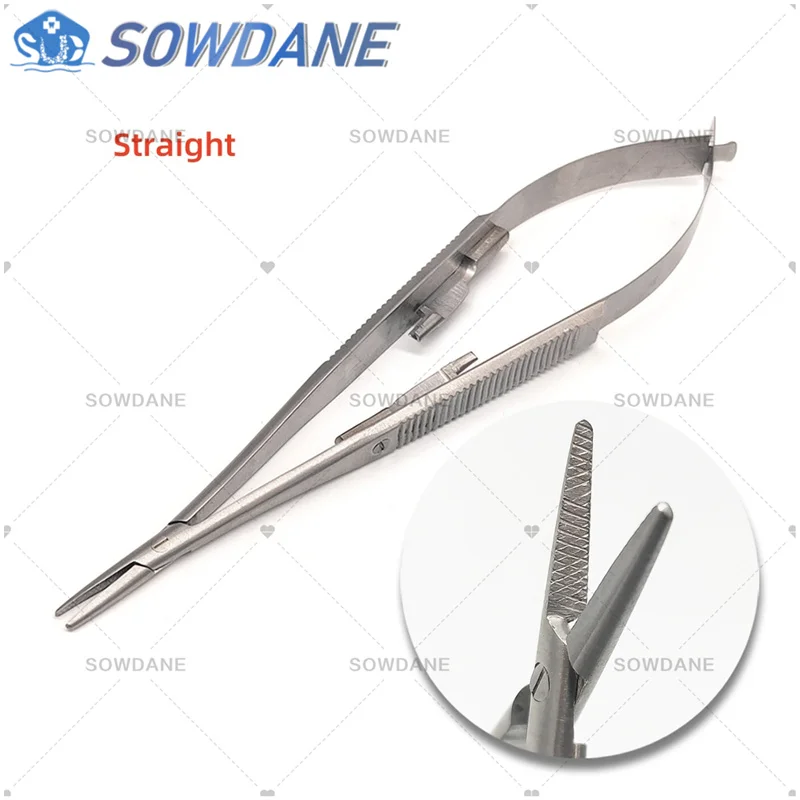 Dental Orthodontic Ligature forming Tweezer Castroviejo Needle Holder 14.5cm Extra Fine Serrated Tip