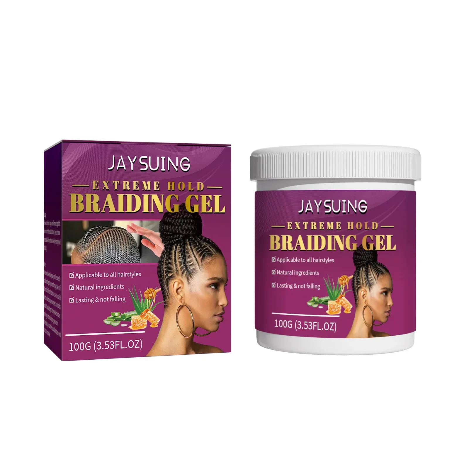 

Sdotter New Jaysuing Broken Hair Finishing Wax Refreshing Not Greasy Reduce Hair Damage Moisturizing Easy Shape Frizz Edge Braid