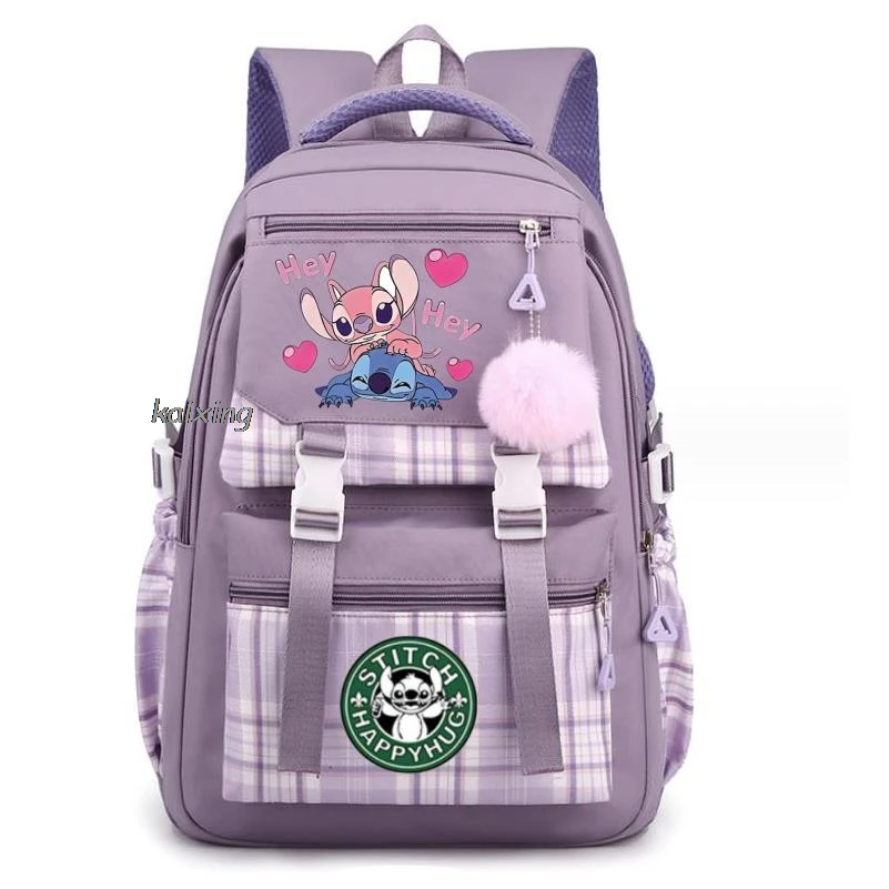 Backpack MINISO Disney Stitch Women Laptop Computer Large Capacity School Backpacks for Girls Teenage Packsack Best Gift