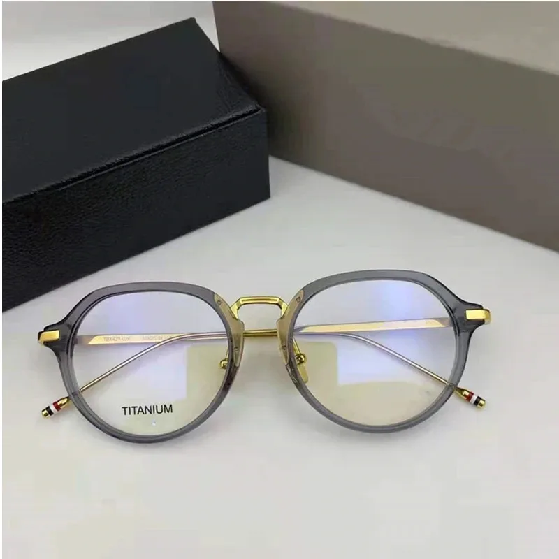 New York Brand Designer Eyeglasses Round Acetate Titanium Glasses Frame Sunglasses For Men Women Spectacle Frames Eyewear Gafas