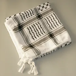 Sciarpa con stampa islamica Unisex Plaid leggero uomo donna nappa Arab Desert Shemagh KeffIyeh sciarpa scialle Hijab Wrap Pashmina sjaal