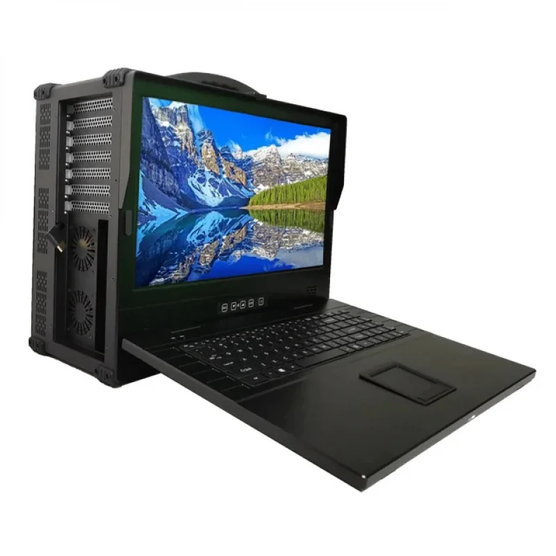 High quality 17.3 Inch Aluminum Alloy Red Server Laptop Portable Industrial Computer With Standard Server Type Chassis In Stock!