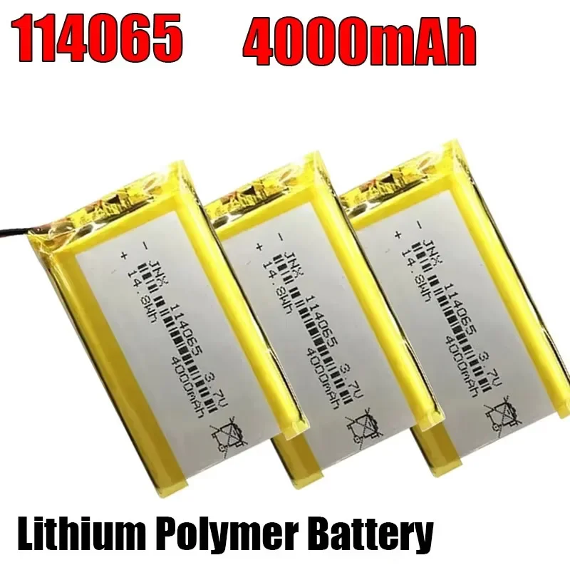 

114065 Polymer Lithium Battery 3.7V 4000mAh Large Capacity Bluetooth Speaker Shaver Beauty Instrument Mobile Power Battery