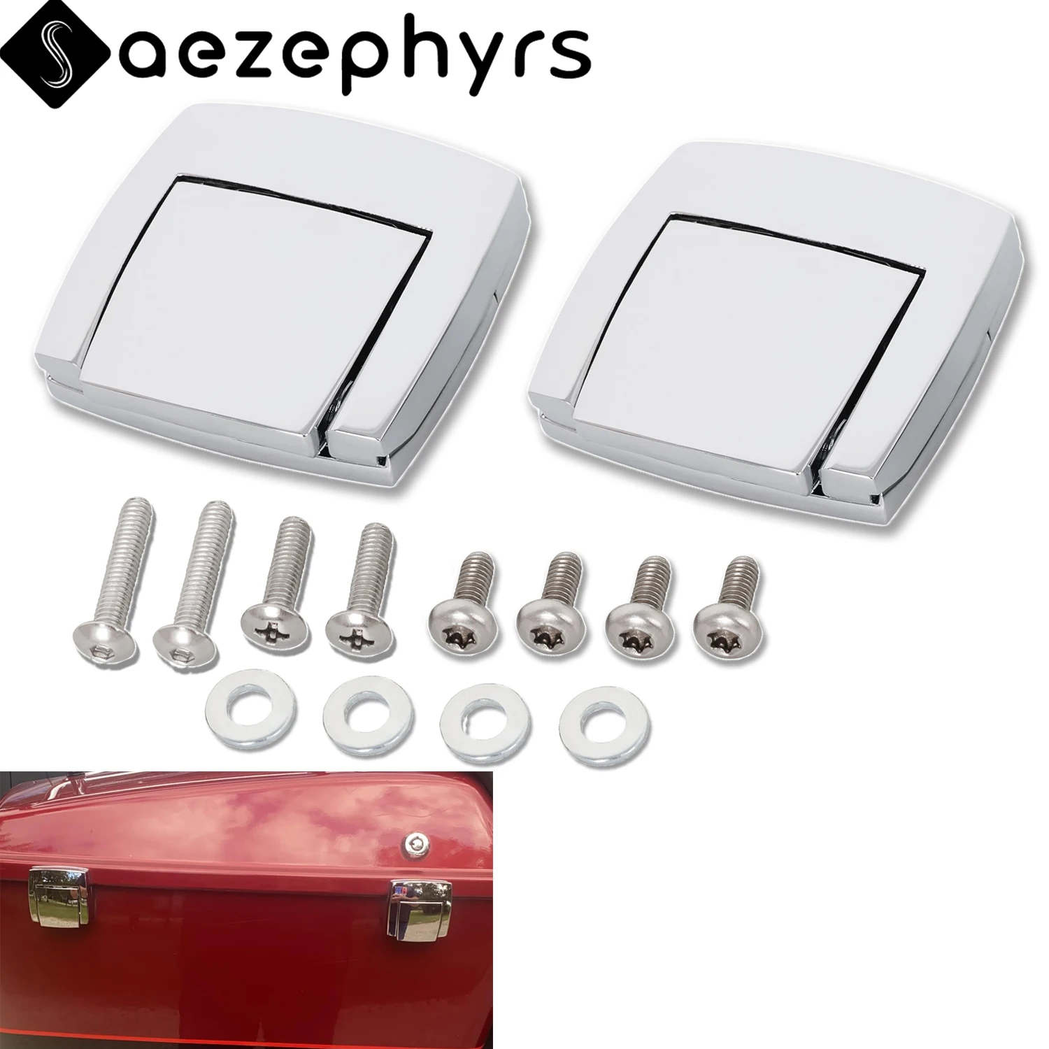 

Motorcycle Razor King Trunk Latches lock Pack Latch Hinges For Harley Touring Road King Electra Glide Road Glide FLHT 1980-2013