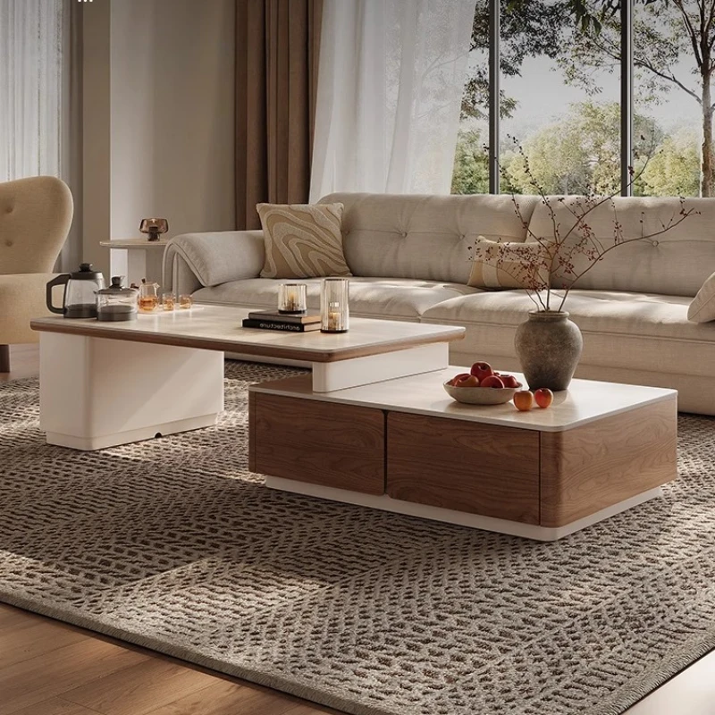 For Unique Adjustable Coffee Table Designer Clear Modern Italian Side Table Waterpoor Standing Mesa Postmodern Furniture