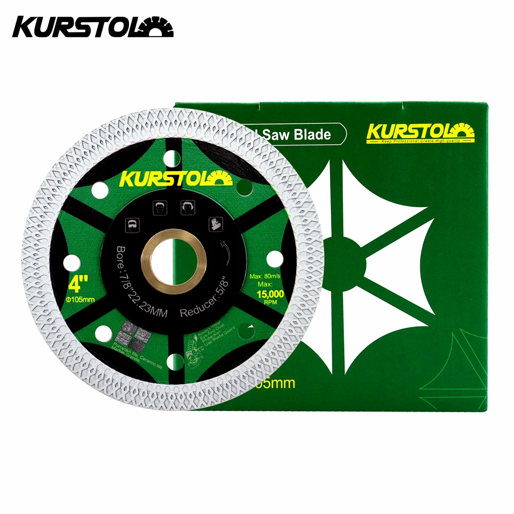 KURSTOL Diamond Saw Blade Tile Cutting Disc Granite Cutter for Ceramic Marble Porcelain Cutting Diamond Blade Disc