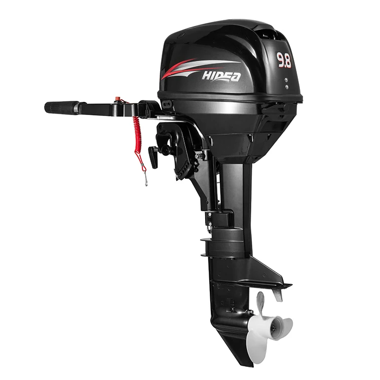 Wholesale New High Quality HIDEA HD9.8F Steel Black  Outboard Engine Two-stroke 9.8HP Horsepower Sport-fishing Boat