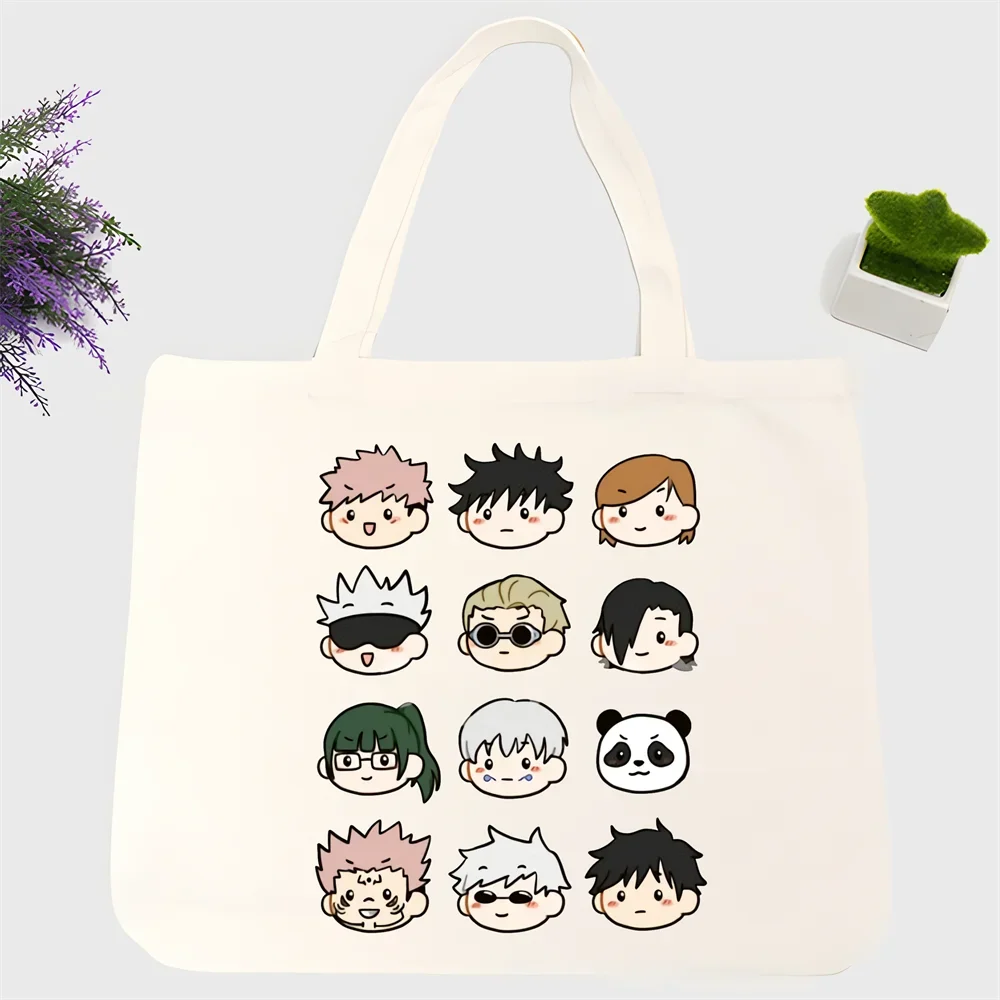 jujutsu kaisen Women Canvas Tote Bags Handbags Shoulder Bags Shopping Handbag