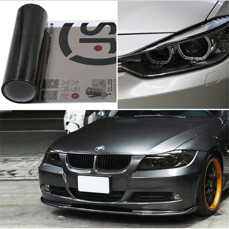 30x200cm Car Light Film Car Matte Black Tint Headlight Taillight Fog Light Vinyl Film Rear Lamp Tinting Film Exterior Accessory