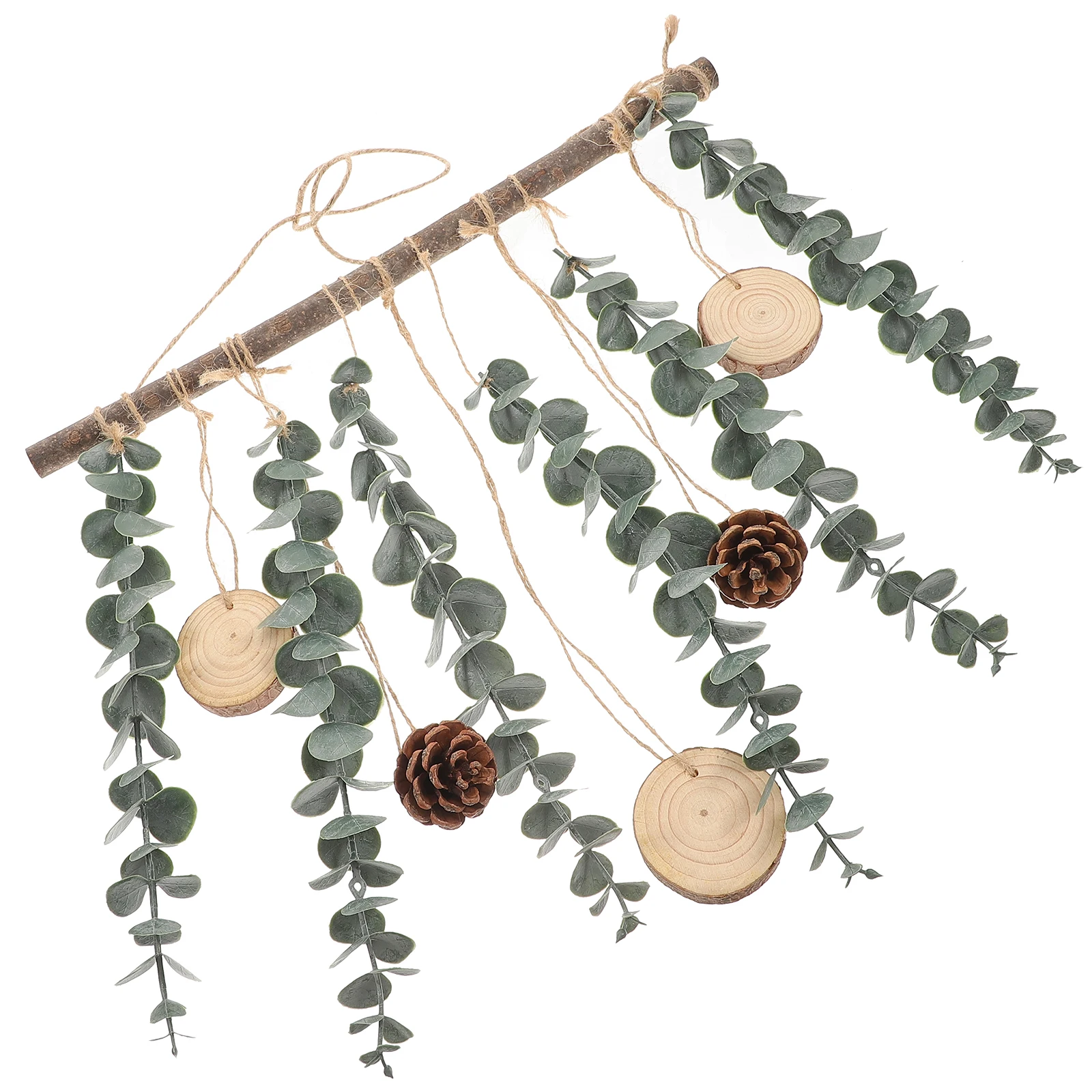 

Eucalyptus Leaf Wall Hanging Fake Plant Decor Indoor Rattan Adorn Hanging Plant Simulation Decoration Jewelry