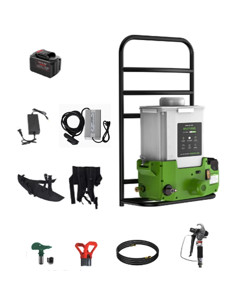 220V Power Backpack Spraying Machine, High-pressure Airless Spraying Machine,Latex Paint 500W 21V Piston Type Lithium Battery