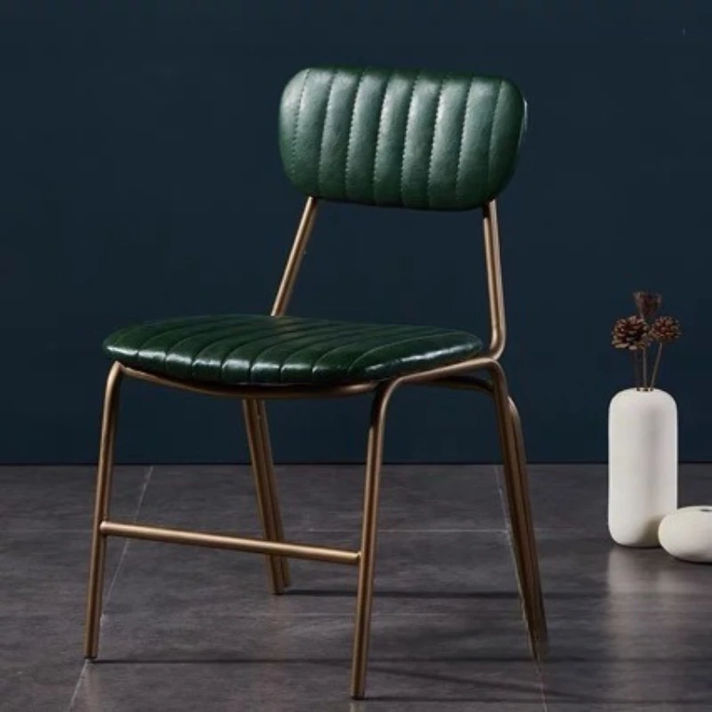 

Wrought iron chair single leisure chair backrest industrial style retro cafe dining chair designer creative personality