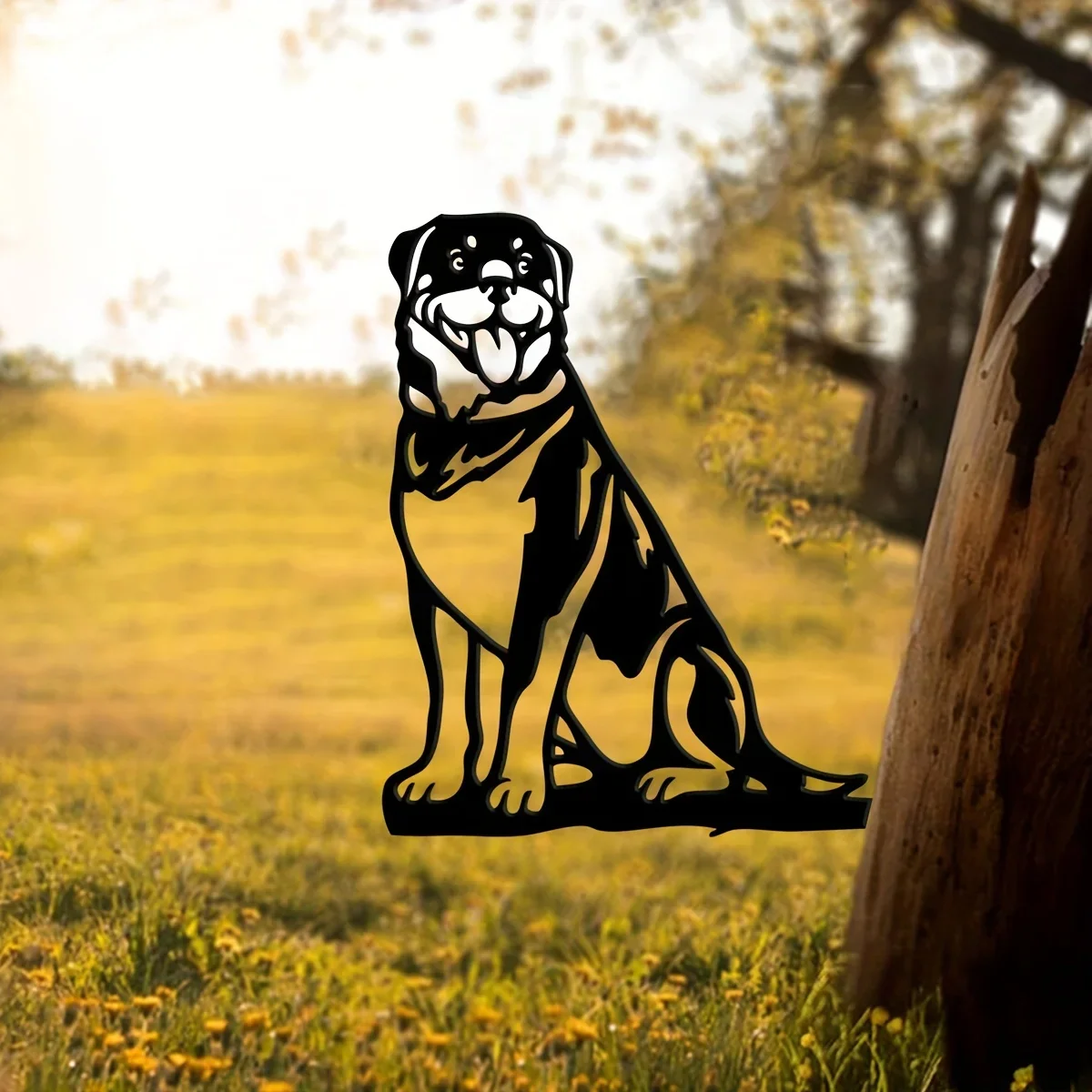 Metal Rottweiler Silhouette Puppy Dog Sign Cutout Rustic Outdoor Home & Garden Decor regalo di inaugurazione della casa per gli amanti dei cani