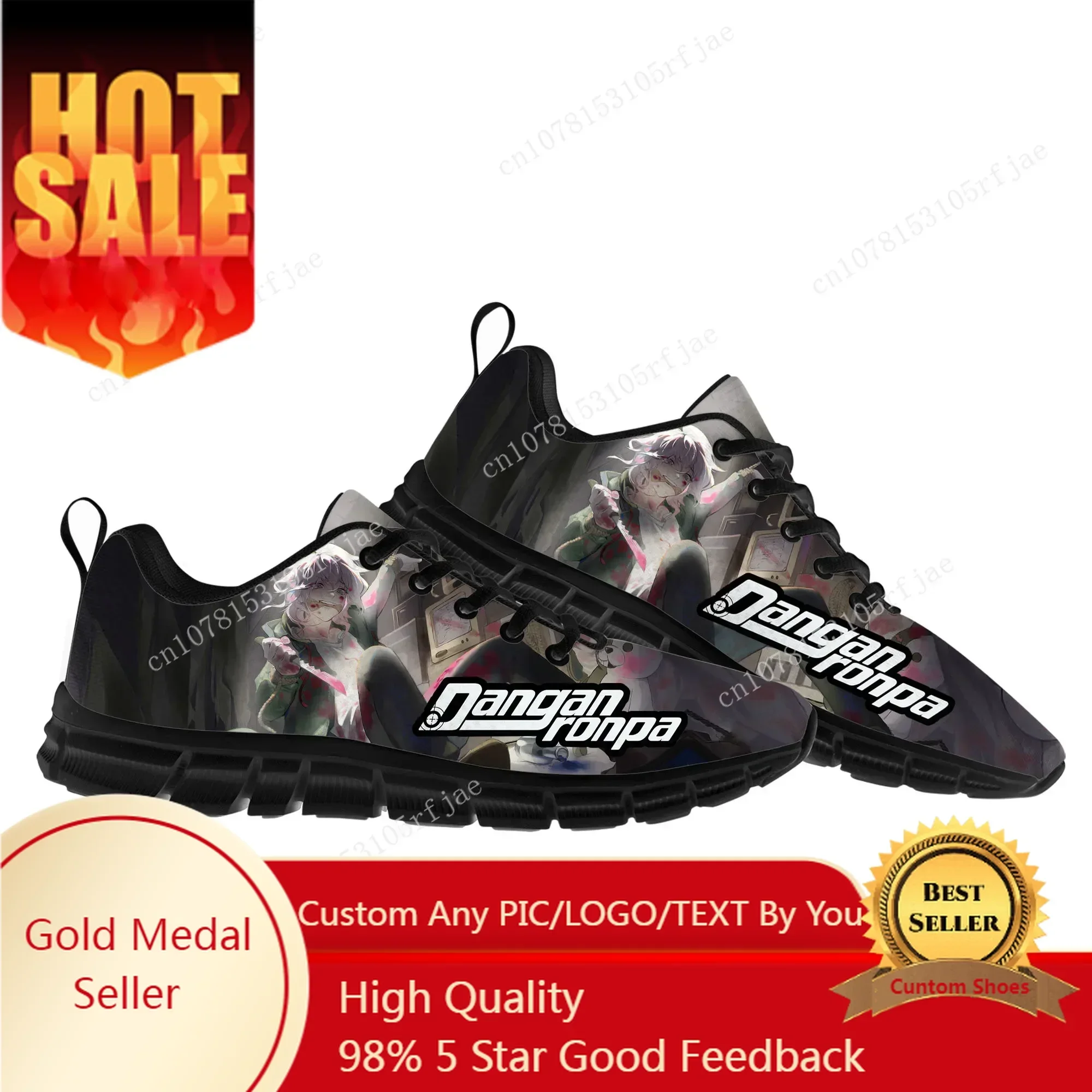 Cartoon Game Danganronpa Komaeda Sports Shoes Men Women  Sneakers Sneaker Custom Built Shoes