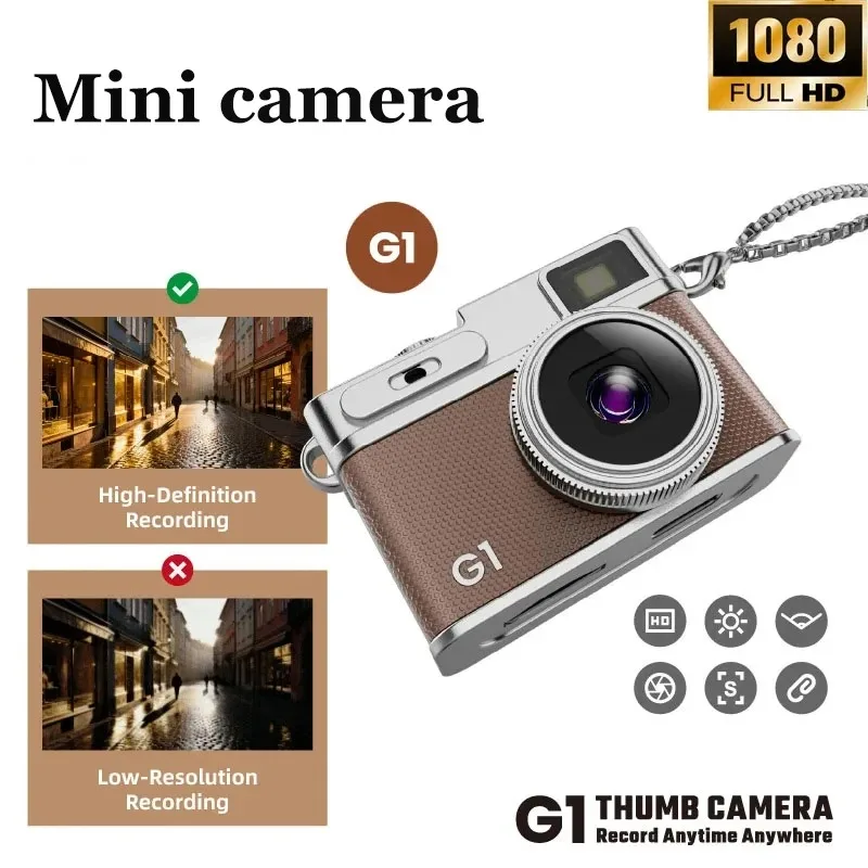 New Retro Mini Digital Camera Student Campus Card Machine Portable for Taking Photos and Videos Backpack Accessories 2