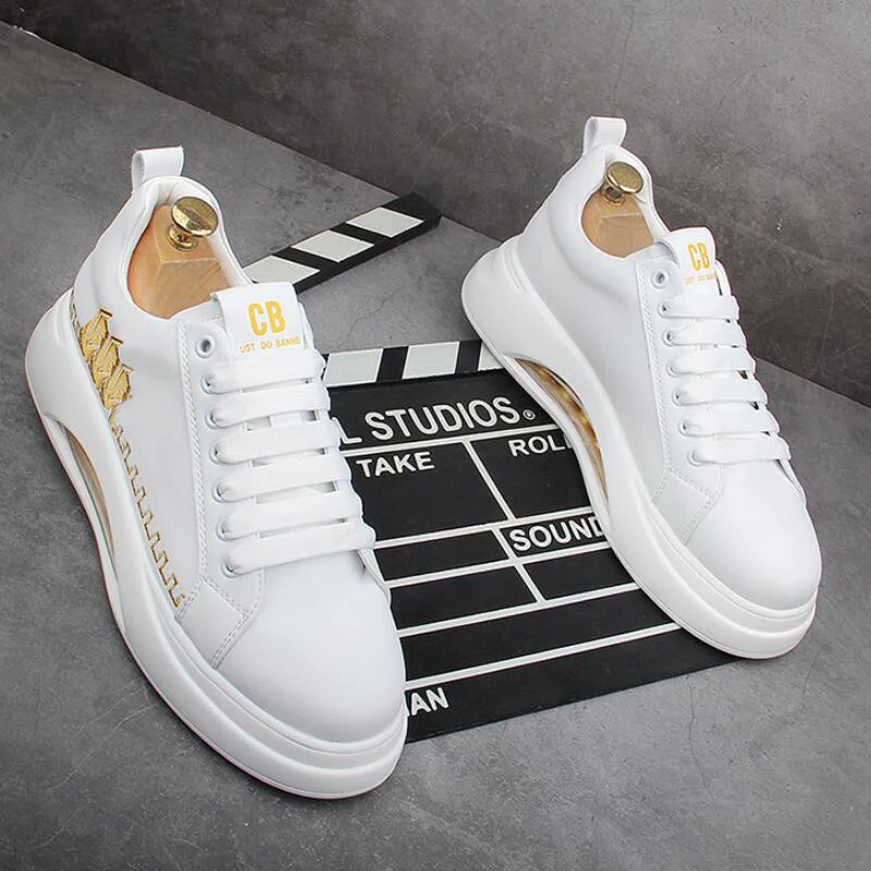 New high top and thick sole fashion versatile sport casual shoes luxury driving shoes for men Zapatos Hombre  A6