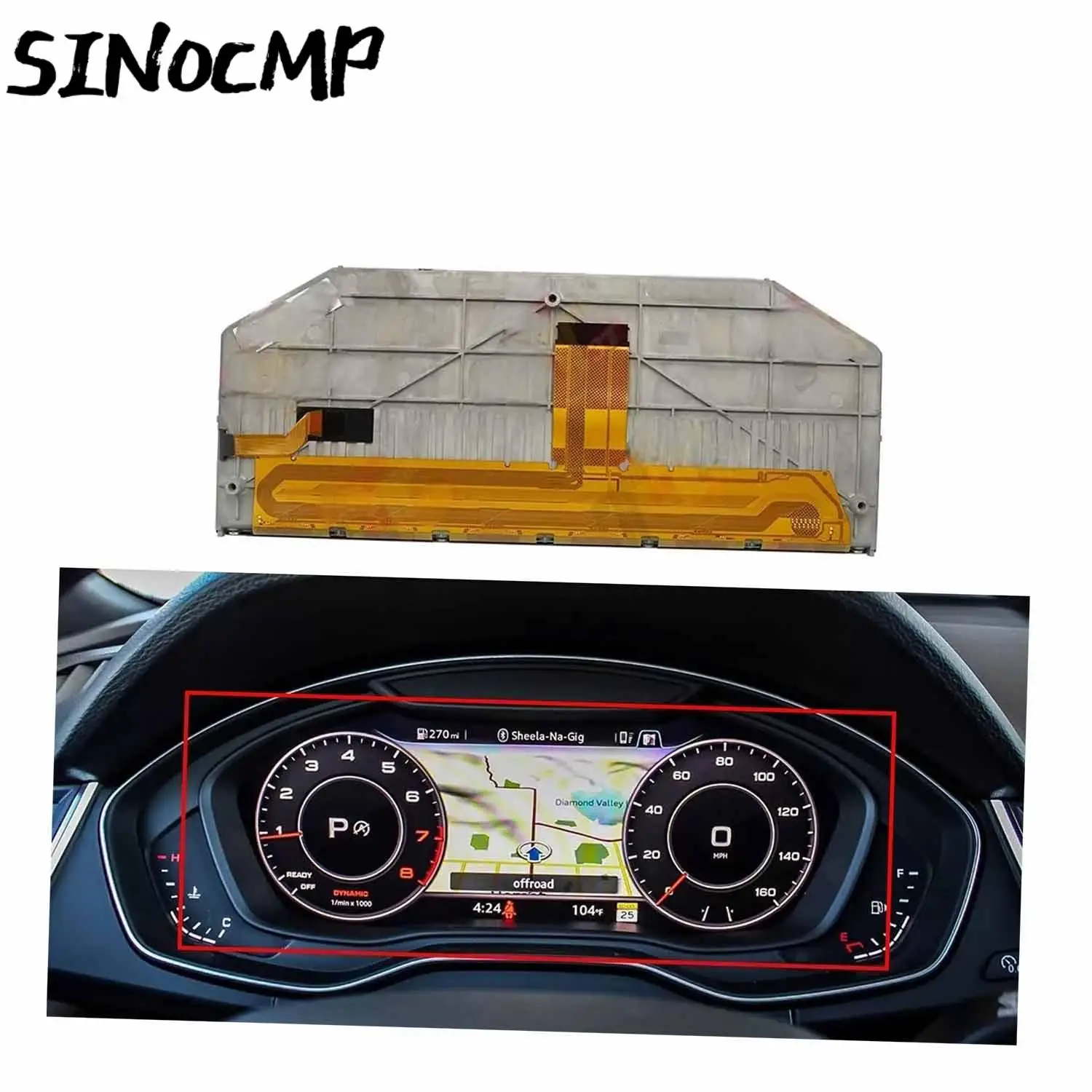 

1 шт. дисплей виртуальные коктейли инструмент LAM1233555C для Audi A3 A4 A6 Q5 Q7 TT 12,3 "дисплей внутренние детали манометры панели приборной панели