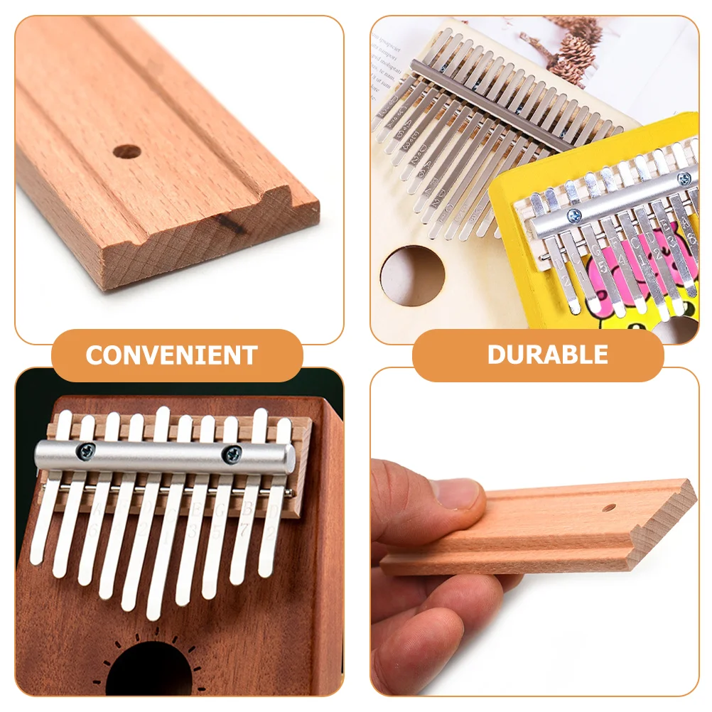 2 Pcs Kalimba Pillow Thumb Piano Bridge Replacement DIY Accessory Multi-functional Solid Wood