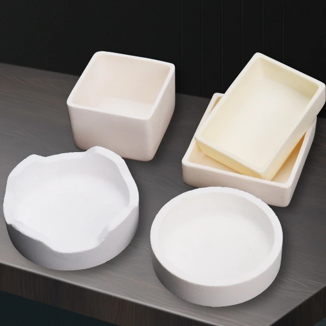 Square Alumina Trays Vented Sagger zirconia sinterization Crucible with Lid and Ventilation holes