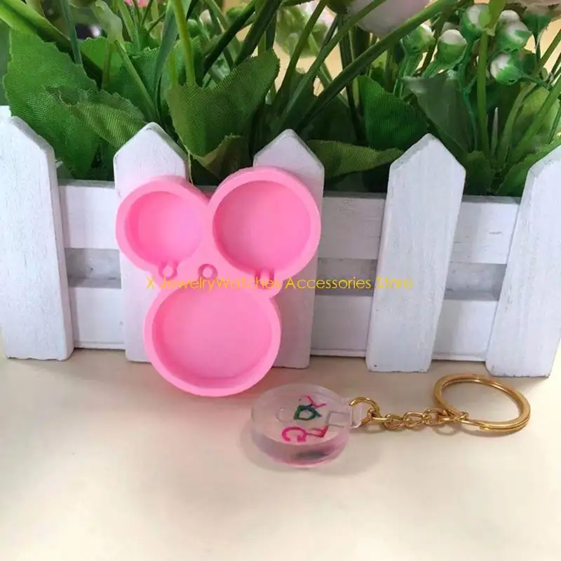 

31KD Pink DIY Keychain Pendant Jewelry Crafting Mould for Valentine Love Gift Craft