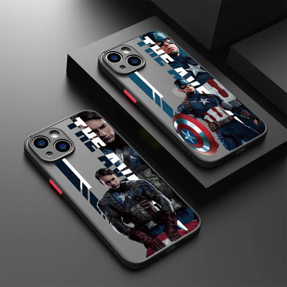 phone case for Apple iPhone 11 Pro Max 15 13 14 Plus 8 12 Mini SE XS Protective Sleeve Cover funda Captain-America Steve-Rogers