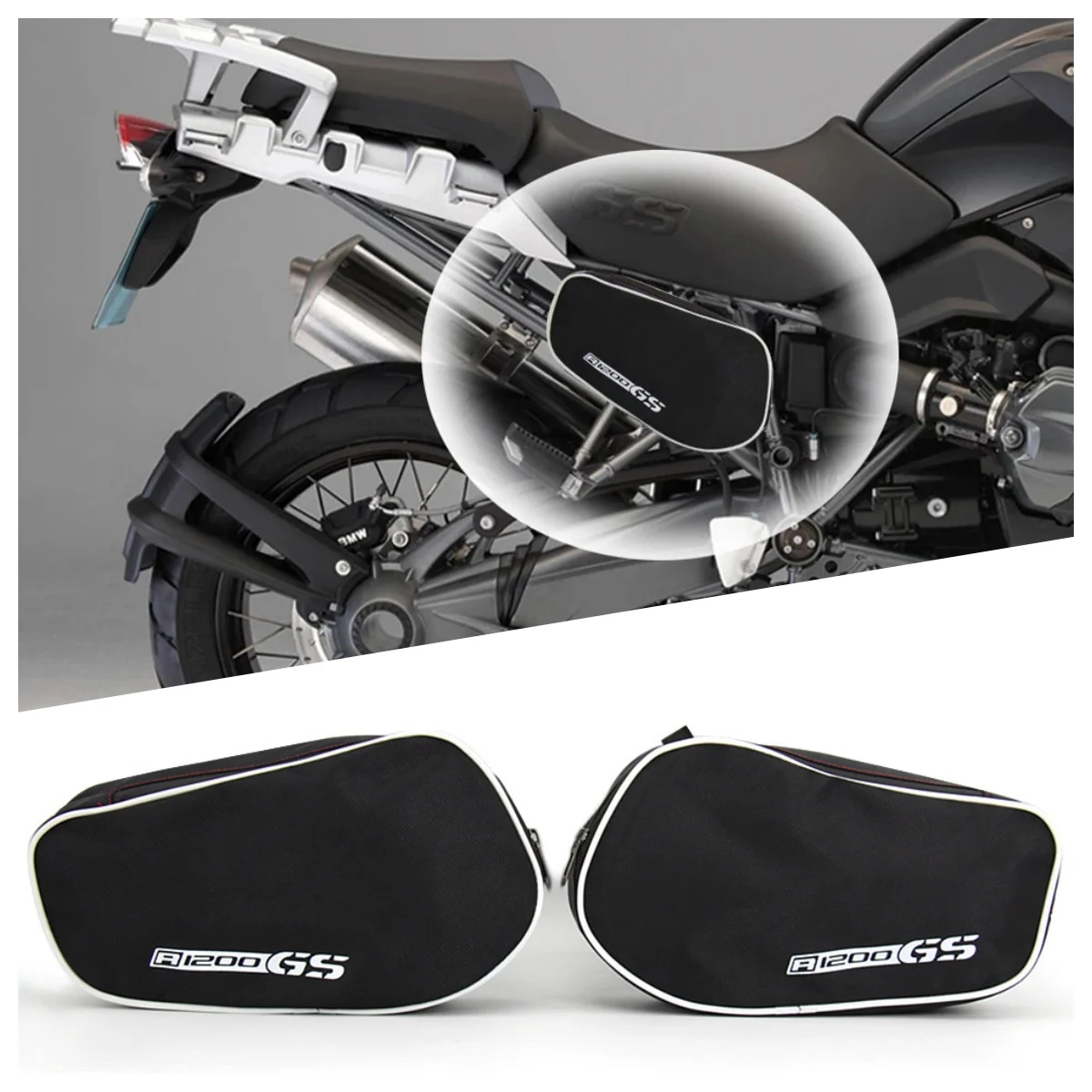 Motorcycle Waterproof Crash Bar Bag Nylon Bumper Side Bags Frame Toolbox For BMW R1200GS Adventure R 1200 GS r1200gs 2004-2012