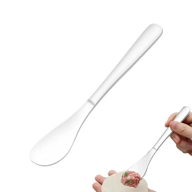 Stainless Steel Dumpling Filling Spoons Stainless Steel Dumpling Maker Spoon Butter Jam Spreaders Wonton Package Stuffing Spoon