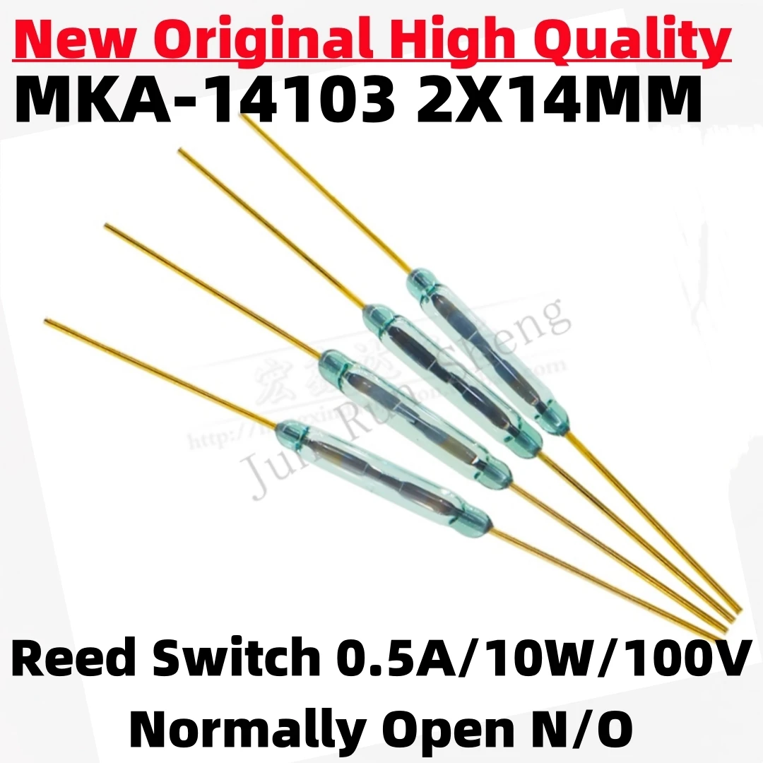 1/10/50PCS Original MKA14103 Reed Switch MKA-14103 Normally Open NO 2*14MM 0.5A10W 100V Magnetic contact Switch Induction Sensor