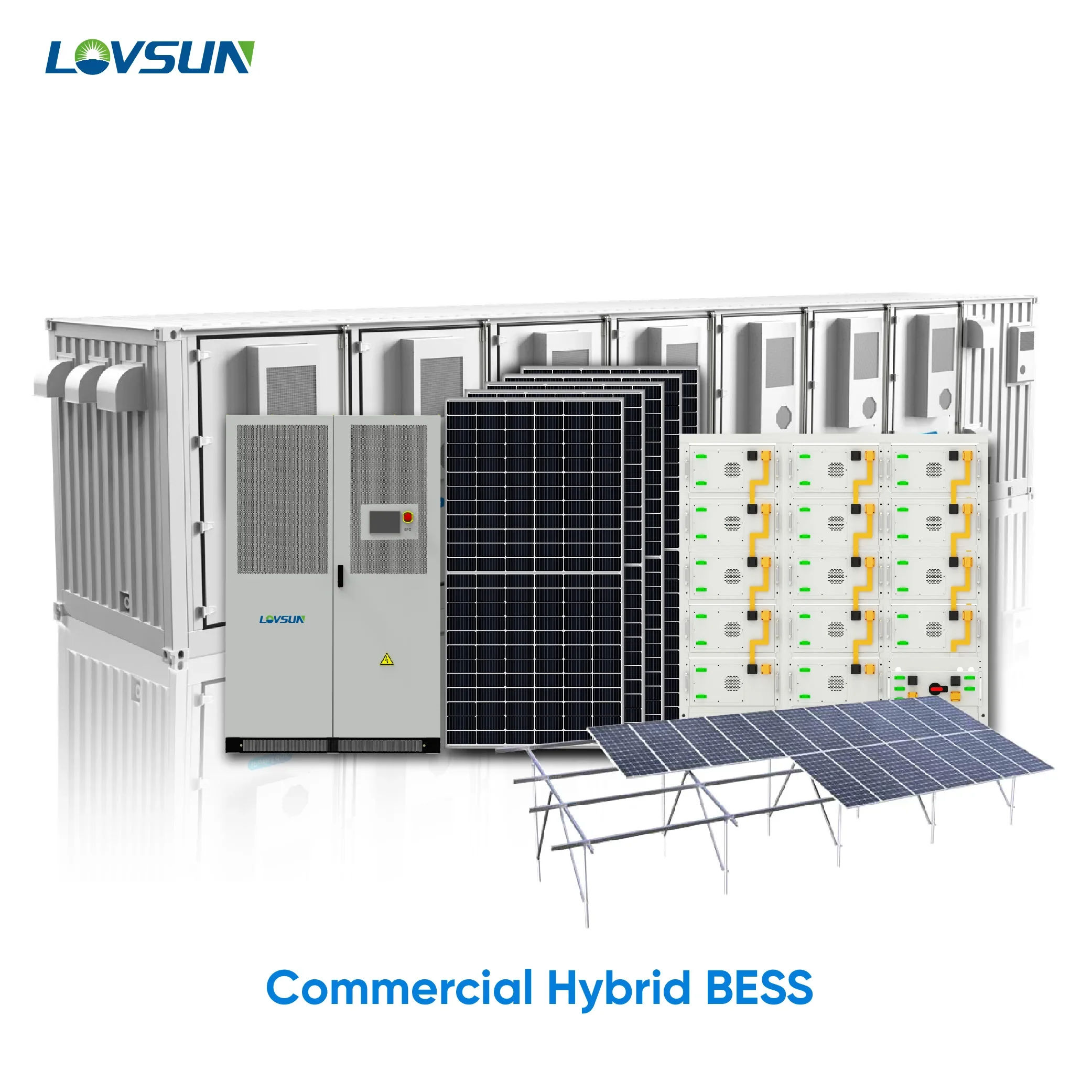 Full Set Solar Inverter Battery Storage System Lifepo4 Battery BESS 1MWh 2MWh 3MWh 5MWh 10MWh Container Energy Storage System