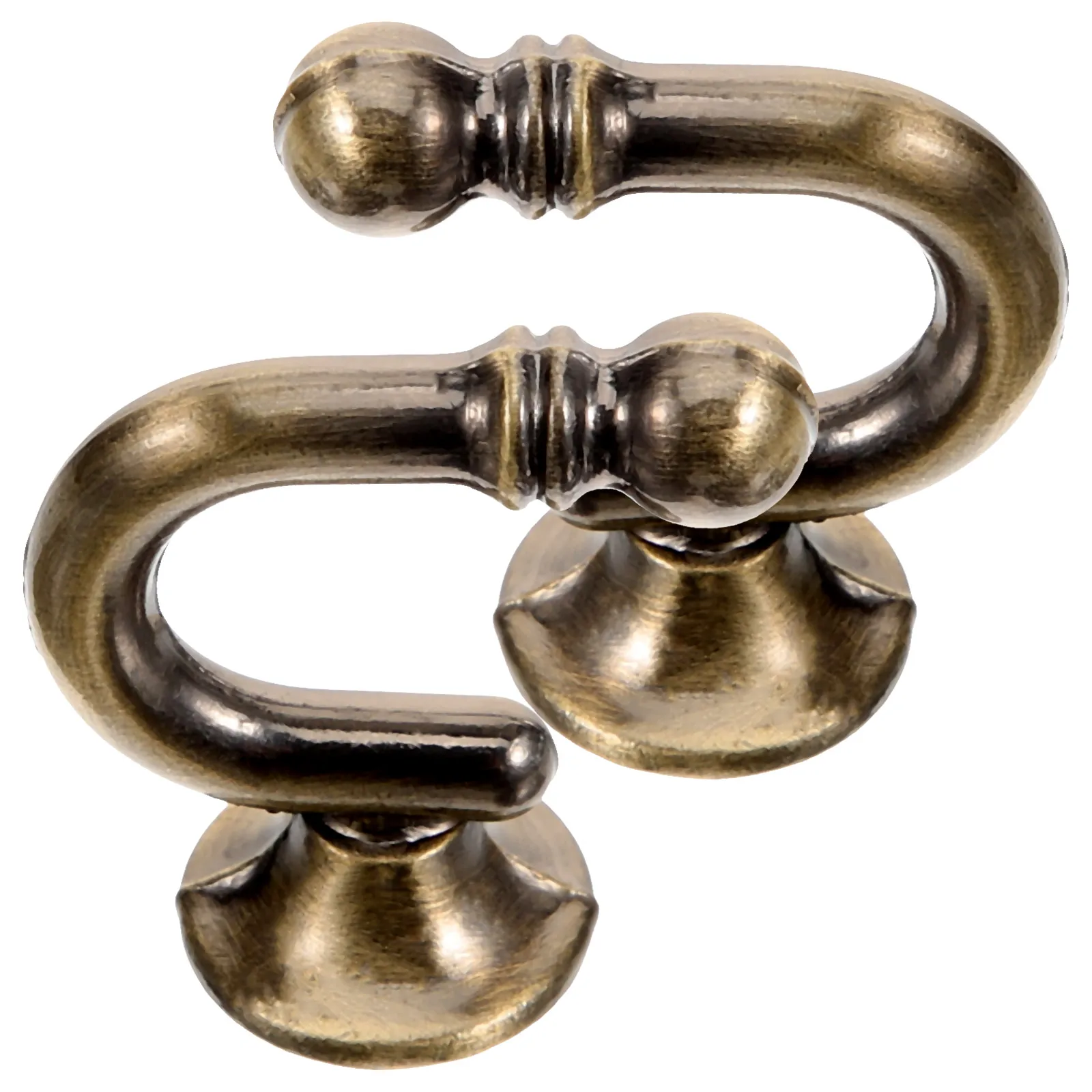 

1 Pair Wall Mounted Curtain Holdback Hooks Alloy Vintage Drapery Tieback Holder U Type Curtain Accessories Indoor Window