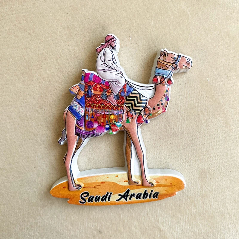 

Saudi tourism souvenirs ins style creative decoration 3d three-dimensional camel magnetic refrigerator magnets