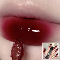 PINK COCO Mirror Lip Glaze Jelly Gloss Lip Gloss Cherry Red Mirror Water Light Liquid Lipstick Sexy Red Lip Tint Makeup Cosmetic