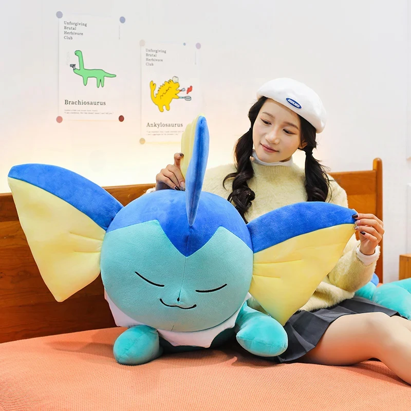 

New Pokémon Vaporeon Large 50/70cm Plush Toys Aquali Doll Cute Ornament Stuffed Plushie Pillow Kawaii Gift for Children