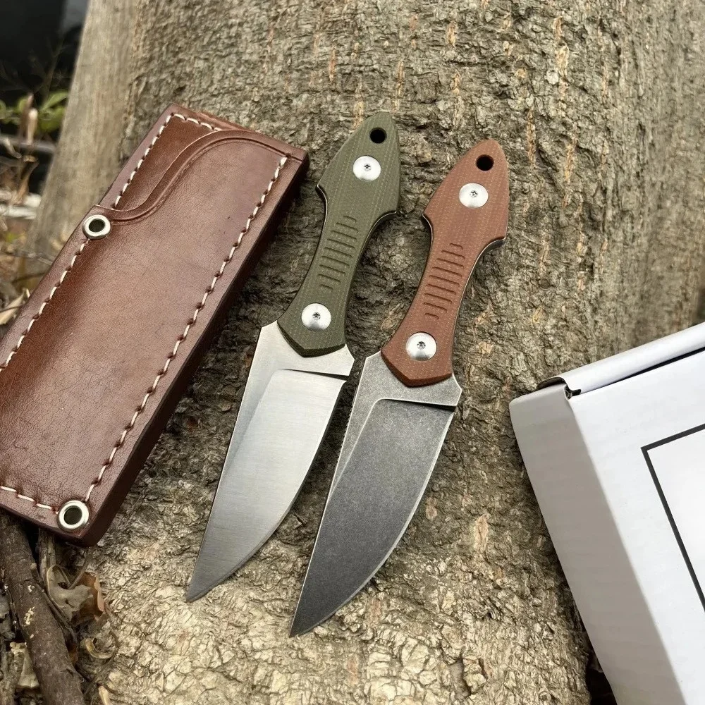 

Portable Fixed Blade Knife Wilderness Survival Outdoor Camping Fishing Multi-purpose EDC Tools G10 Handle 8Cr13Mov Blade