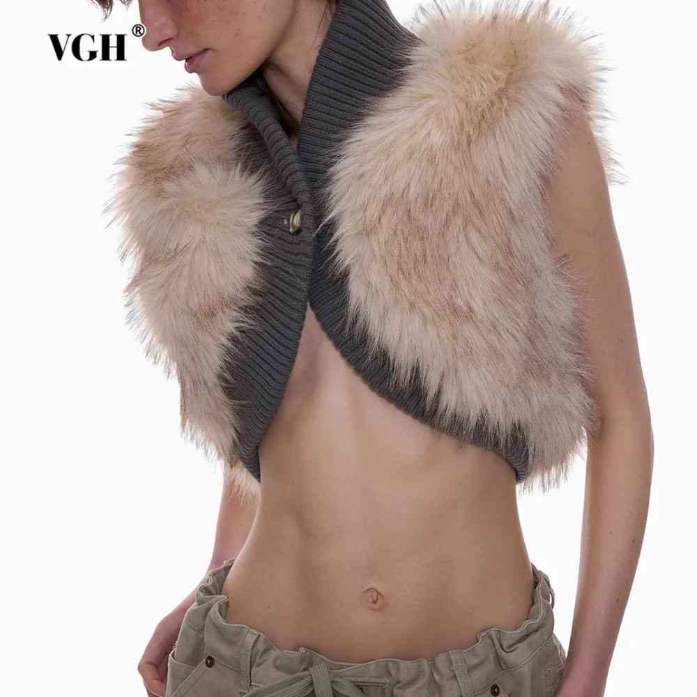 

VGH дизайнерские утягивающие жилеты со складками для женщин с v-образным вырезом без рукавов, зимний теплый темпераментный вечерние жилет, женский модный стиль