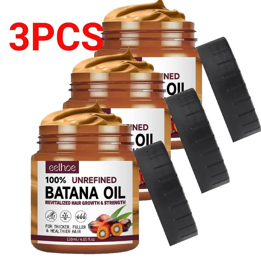 

3PCS EELHOE Batana Oil Hair Conditioner Oil Hair Treatment Hair Mask Moisturize And Repair Hair Root For Hair Healthier Thicker