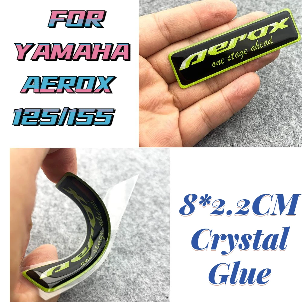 FOR YAMAHA AEROX logo 3D Reflective crystal drop glue modified aerox125 155 waterproof reflective film personalized car sticker