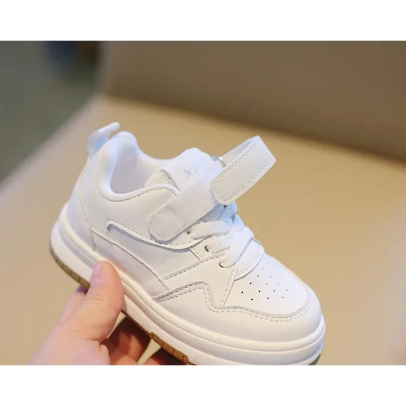 ربيع الخريف أحذية السبورة الصغيرة للأطفال منخفضة أعلى حذاء رياضة طفل حذاء رياضي الأطفال أحذية غير رسمية لينة سوليد الفيلكرو بلون #5