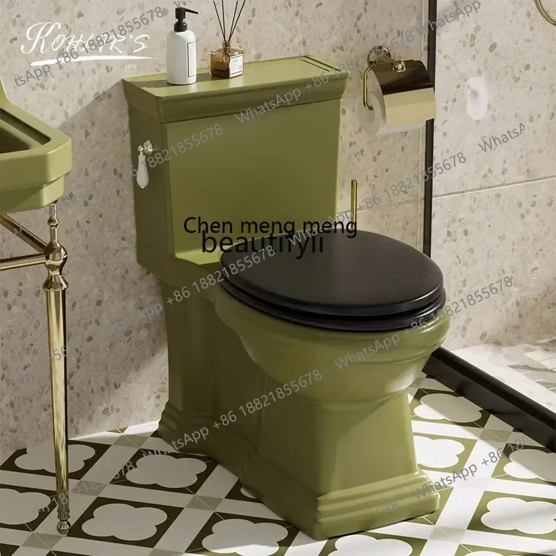 Grass green retro toilet American bathroom siphon toilet Personality creativity Classical household toiletK182