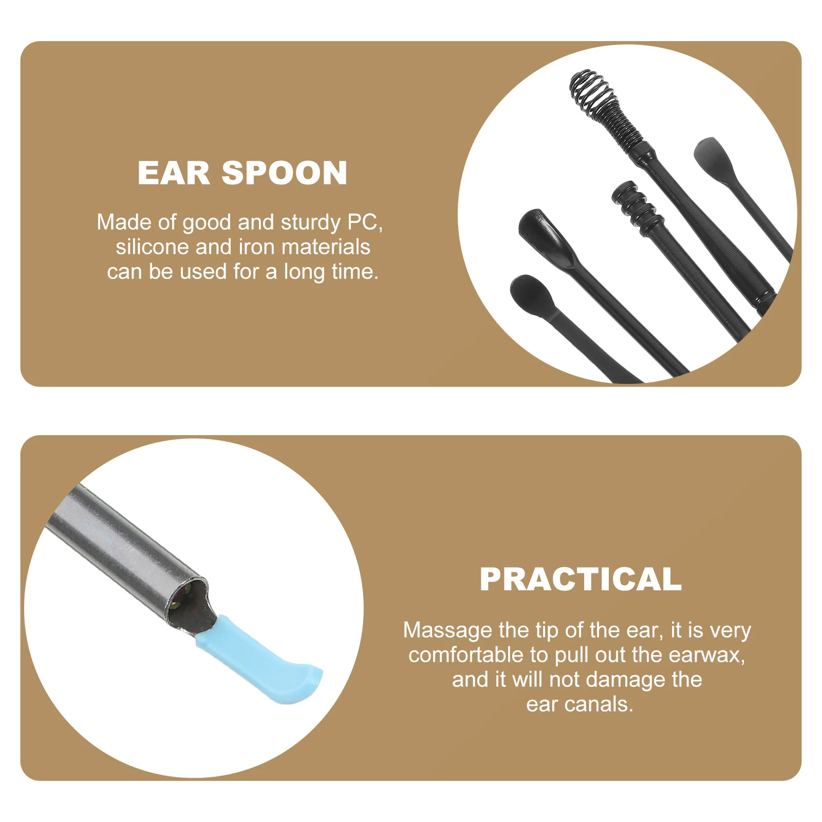 

1 комплект Hd набор для чистки ушей портативный металлический инструмент для удаления ушной серы прочный силиконовый материал для ПК легкая эргономичная ручка