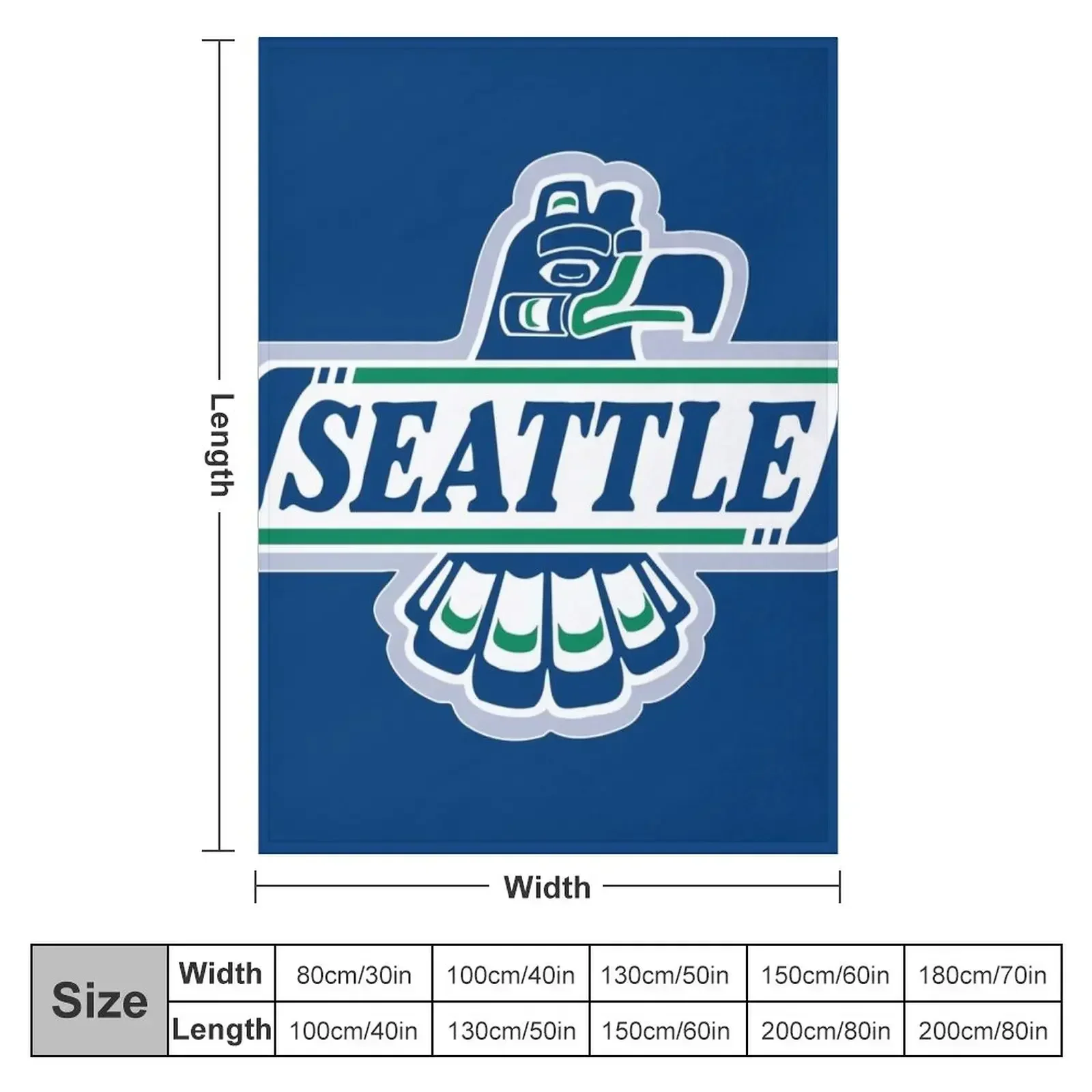 Seattle Thunderbirds icon Throw Blanket Beautifuls Tourist Blankets