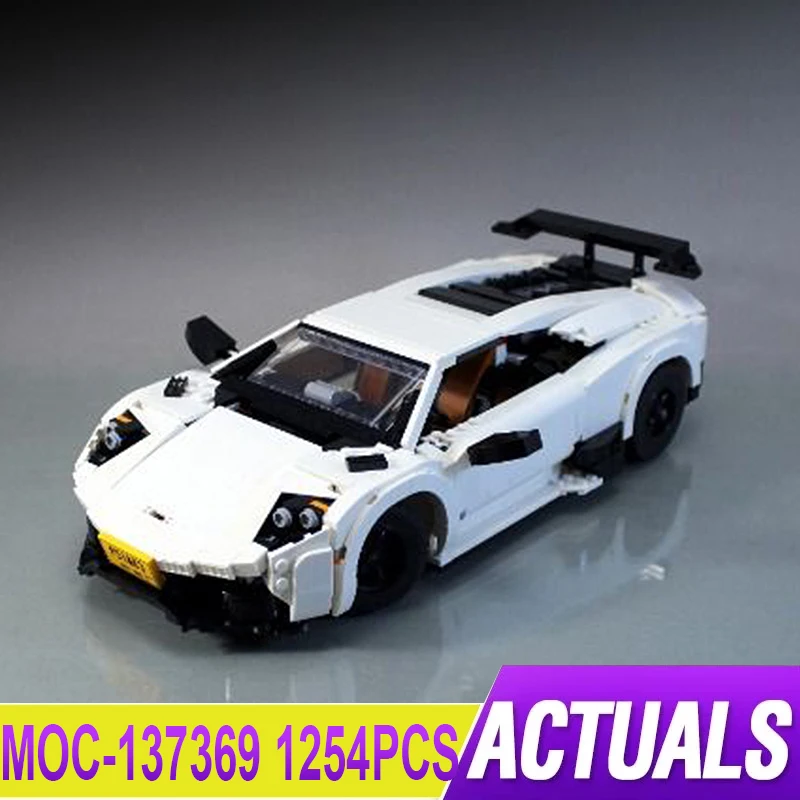 

1254pcs New MOC-137369 White Super Sports Car Compatible 10295 Blocks Bricks Educational Puzzle Toys Birthday Gifts