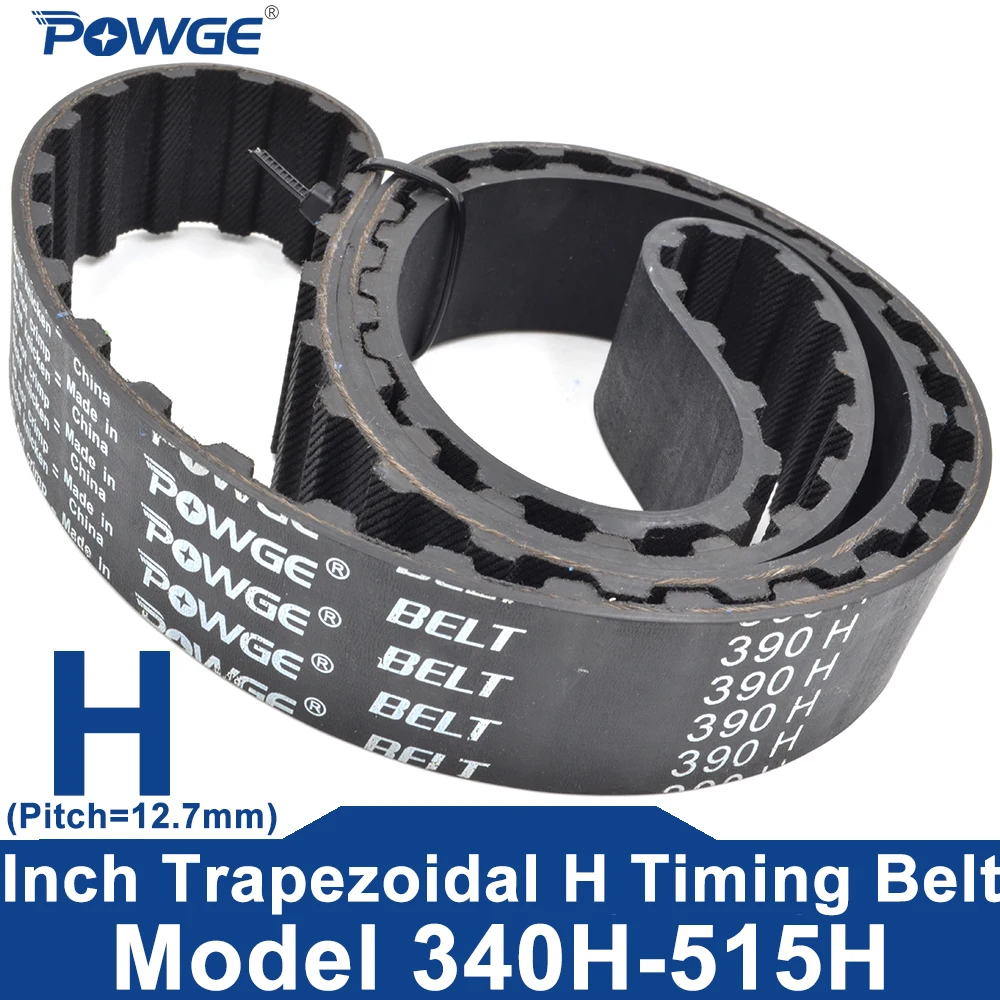 POWGE H Timing Belt 340H to 515H Belt Width 10-50mm 340 345 350 355 360 365 370 375 380 385 390 395 400 405 410 415 420 425 430