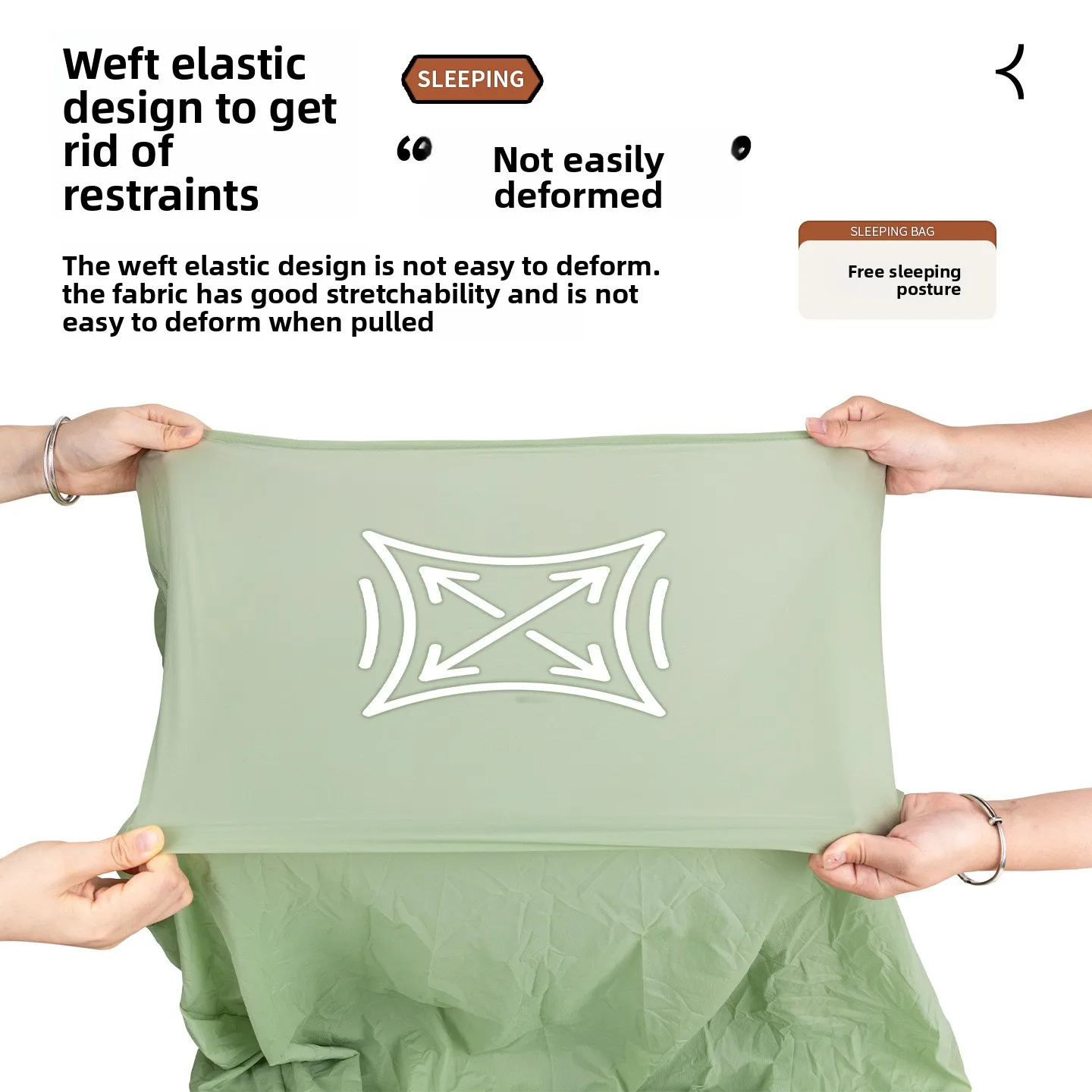 Ultralight Portable Sleeping Bag Liner for Outdoor Camping Travel Tent Use Elastic Envelope Style with Eye Mask Machine Washa