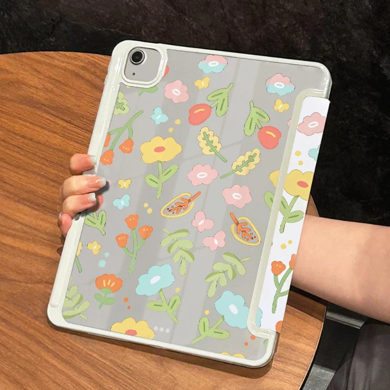 

IPad 5th Generation 9.7 Inch Tablet Cover Yellow Flowers Print for 2020 Pro 11 Air 4 Air 5 IPad 10.2 8th 9th Gen Protective Case