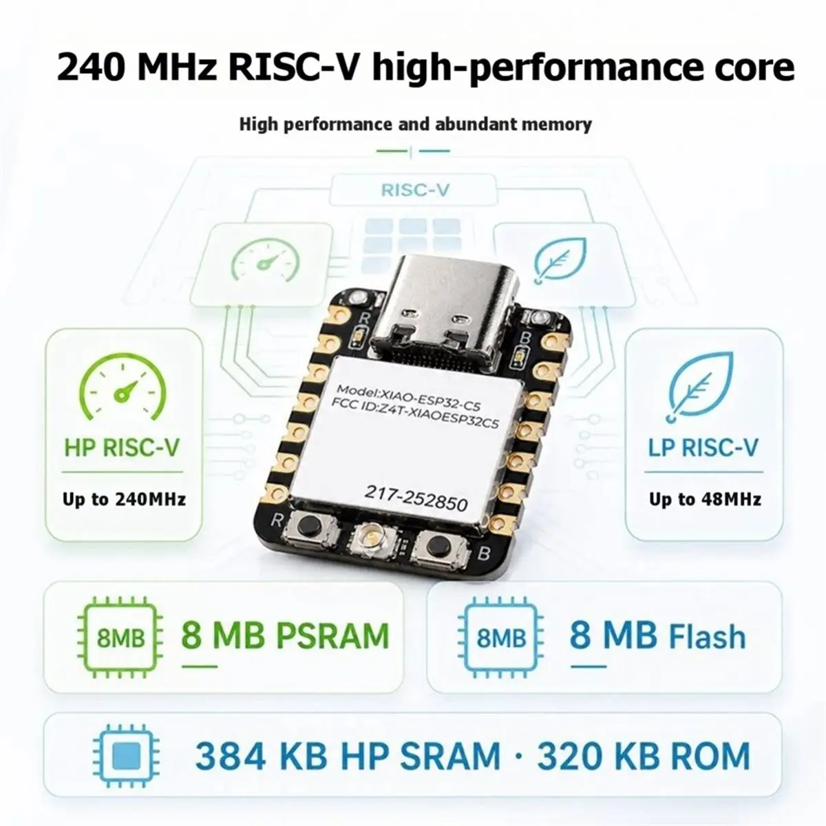 -C5 Development Board ESP32C5 WiFi6 Bluetooth5 RISC-V Module 2.4/5GHz 240MHz LE Zigbee Matter IoT Module