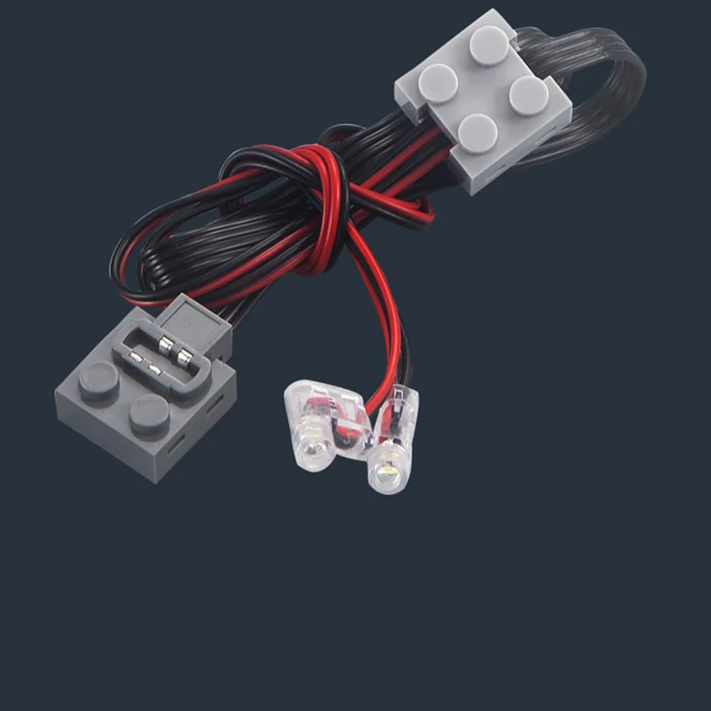 AY14 -Technic Power Function 8870 LED Light Link Line Cable For Train Vehicle Building Block Power Group