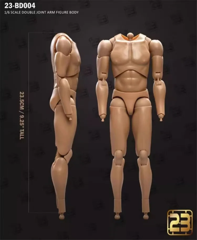 23TOYS 1/6 23-BD001/003/004/005/006/002 1/6 Scale Male Soldier Standard Strong Muscle Joint Articulate Body 12" Action Figure