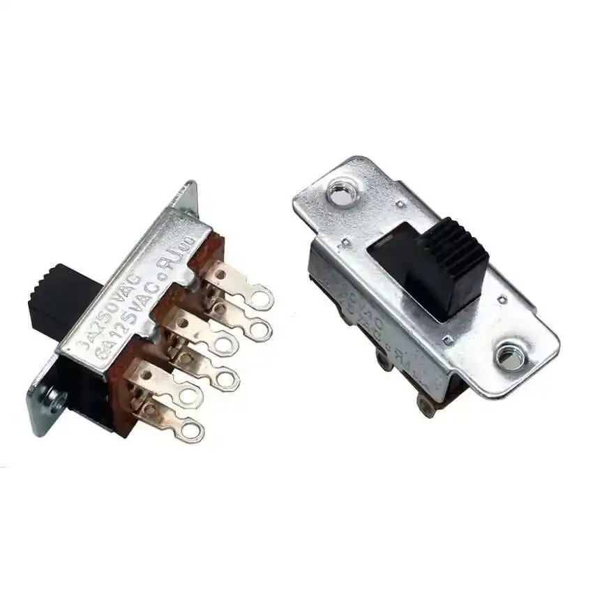 ZE-209-22 DPDT ON-ON Mini 6-контактный с черной ручкой высоты, ползунковый переключатель управления обратным направлением для вентилятора Ceig