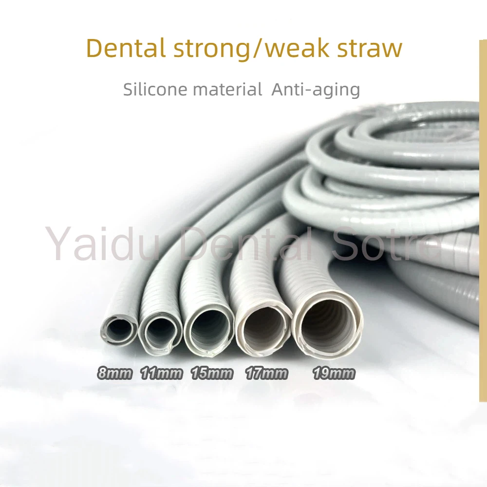 1.7m Dental Oral Accessory Strong Weak Suction Tube Tips 8/11/15/17mm Diameter Aspirator Suction Tips for Dental Clinic Oral